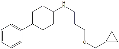 N-[3-(cyclopropylmethoxy)propyl]-4-phenylcyclohexan-1-amine 구조식 이미지