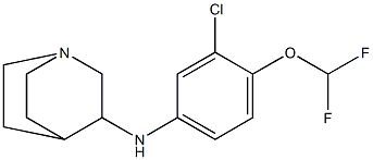 N-[3-chloro-4-(difluoromethoxy)phenyl]-1-azabicyclo[2.2.2]octan-3-amine Structure