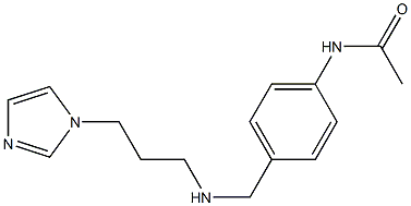 N-[4-({[3-(1H-imidazol-1-yl)propyl]amino}methyl)phenyl]acetamide 구조식 이미지