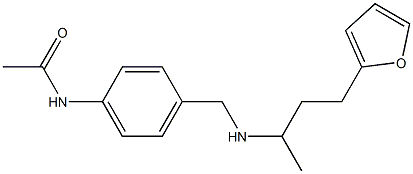 N-[4-({[4-(furan-2-yl)butan-2-yl]amino}methyl)phenyl]acetamide 구조식 이미지