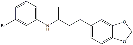 N-[4-(2H-1,3-benzodioxol-5-yl)butan-2-yl]-3-bromoaniline Structure