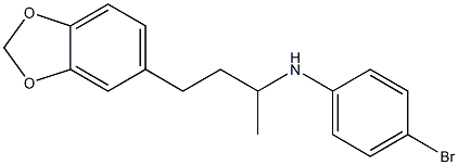 N-[4-(2H-1,3-benzodioxol-5-yl)butan-2-yl]-4-bromoaniline 구조식 이미지