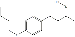 N-[4-(4-butoxyphenyl)butan-2-ylidene]hydroxylamine 구조식 이미지