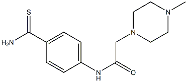 N-[4-(aminocarbonothioyl)phenyl]-2-(4-methylpiperazin-1-yl)acetamide 구조식 이미지