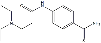 N-[4-(aminocarbonothioyl)phenyl]-3-(diethylamino)propanamide Structure