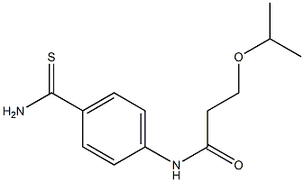 N-[4-(aminocarbonothioyl)phenyl]-3-isopropoxypropanamide Structure