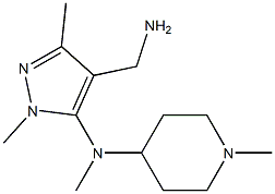 N-[4-(aminomethyl)-1,3-dimethyl-1H-pyrazol-5-yl]-N,1-dimethylpiperidin-4-amine Structure