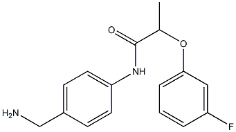 N-[4-(aminomethyl)phenyl]-2-(3-fluorophenoxy)propanamide Structure