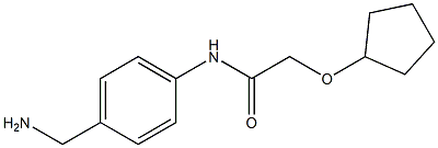 N-[4-(aminomethyl)phenyl]-2-(cyclopentyloxy)acetamide Structure