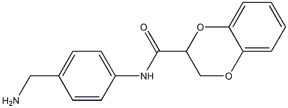 N-[4-(aminomethyl)phenyl]-2,3-dihydro-1,4-benzodioxine-2-carboxamide 구조식 이미지