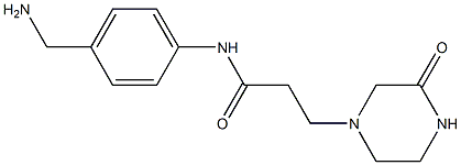 N-[4-(aminomethyl)phenyl]-3-(3-oxopiperazin-1-yl)propanamide 구조식 이미지