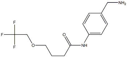 N-[4-(aminomethyl)phenyl]-4-(2,2,2-trifluoroethoxy)butanamide 구조식 이미지