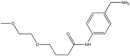 N-[4-(aminomethyl)phenyl]-4-(2-methoxyethoxy)butanamide 구조식 이미지