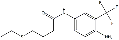 N-[4-amino-3-(trifluoromethyl)phenyl]-4-(ethylsulfanyl)butanamide 구조식 이미지