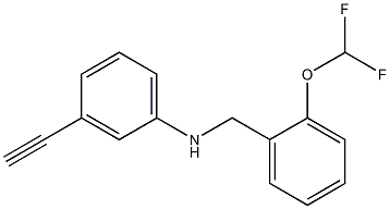 N-{[2-(difluoromethoxy)phenyl]methyl}-3-ethynylaniline 구조식 이미지