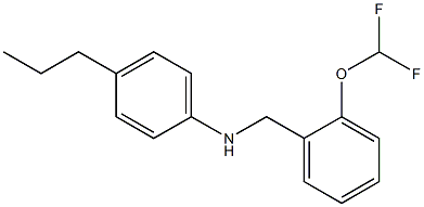 N-{[2-(difluoromethoxy)phenyl]methyl}-4-propylaniline 구조식 이미지