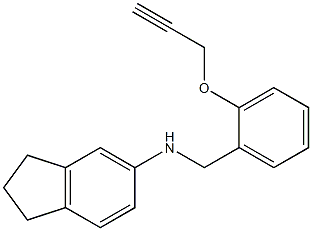 N-{[2-(prop-2-yn-1-yloxy)phenyl]methyl}-2,3-dihydro-1H-inden-5-amine Structure