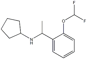 N-{1-[2-(difluoromethoxy)phenyl]ethyl}cyclopentanamine Structure