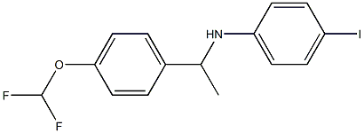 N-{1-[4-(difluoromethoxy)phenyl]ethyl}-4-iodoaniline 구조식 이미지