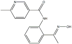 N-{2-[(1E)-N-hydroxyethanimidoyl]phenyl}-6-methylnicotinamide 구조식 이미지