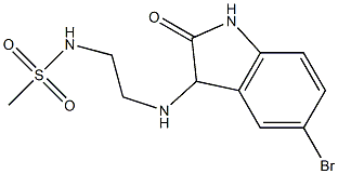 N-{2-[(5-bromo-2-oxo-2,3-dihydro-1H-indol-3-yl)amino]ethyl}methanesulfonamide 구조식 이미지