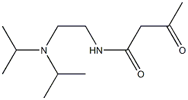 N-{2-[bis(propan-2-yl)amino]ethyl}-3-oxobutanamide 구조식 이미지