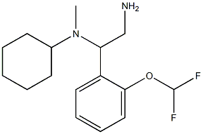 N-{2-amino-1-[2-(difluoromethoxy)phenyl]ethyl}-N-methylcyclohexanamine Structure
