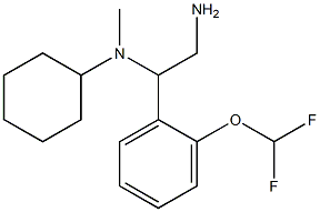 N-{2-amino-1-[2-(difluoromethoxy)phenyl]ethyl}-N-methylcyclohexanamine 구조식 이미지