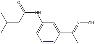 N-{3-[(1E)-N-hydroxyethanimidoyl]phenyl}-3-methylbutanamide Structure