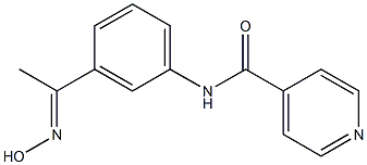 N-{3-[(1E)-N-hydroxyethanimidoyl]phenyl}isonicotinamide 구조식 이미지