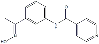 N-{3-[(1E)-N-hydroxyethanimidoyl]phenyl}isonicotinamide Structure