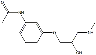 N-{3-[2-hydroxy-3-(methylamino)propoxy]phenyl}acetamide 구조식 이미지