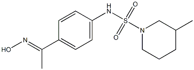 N-{4-[1-(hydroxyimino)ethyl]phenyl}-3-methylpiperidine-1-sulfonamide 구조식 이미지