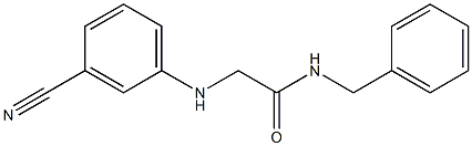 N-benzyl-2-[(3-cyanophenyl)amino]acetamide 구조식 이미지