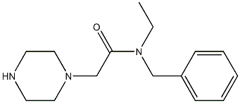 N-benzyl-N-ethyl-2-(piperazin-1-yl)acetamide 구조식 이미지