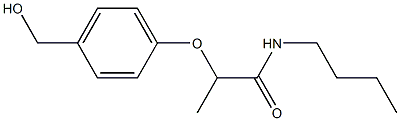 N-butyl-2-[4-(hydroxymethyl)phenoxy]propanamide Structure