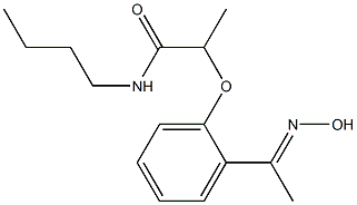 N-butyl-2-{2-[1-(hydroxyimino)ethyl]phenoxy}propanamide 구조식 이미지