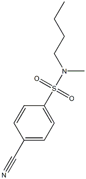 N-butyl-4-cyano-N-methylbenzenesulfonamide 구조식 이미지