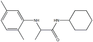 N-cyclohexyl-2-[(2,5-dimethylphenyl)amino]propanamide Structure