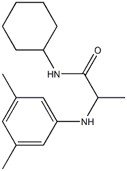 N-cyclohexyl-2-[(3,5-dimethylphenyl)amino]propanamide Structure