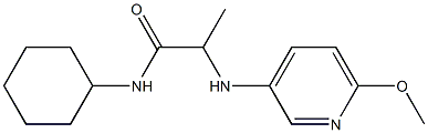 N-cyclohexyl-2-[(6-methoxypyridin-3-yl)amino]propanamide Structure