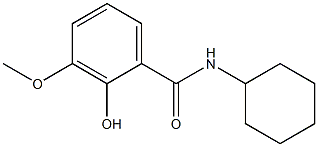 N-cyclohexyl-2-hydroxy-3-methoxybenzamide 구조식 이미지