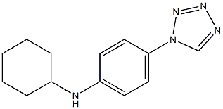 N-cyclohexyl-4-(1H-1,2,3,4-tetrazol-1-yl)aniline 구조식 이미지