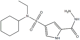 N-cyclohexyl-N-ethyl-5-(hydrazinocarbonyl)-1H-pyrrole-3-sulfonamide 구조식 이미지