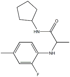 N-cyclopentyl-2-[(2-fluoro-4-methylphenyl)amino]propanamide 구조식 이미지