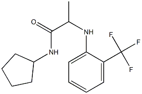 N-cyclopentyl-2-{[2-(trifluoromethyl)phenyl]amino}propanamide Structure
