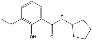 N-cyclopentyl-2-hydroxy-3-methoxybenzamide 구조식 이미지
