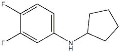 N-cyclopentyl-3,4-difluoroaniline 구조식 이미지