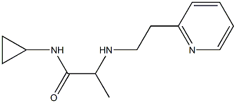 N-cyclopropyl-2-{[2-(pyridin-2-yl)ethyl]amino}propanamide 구조식 이미지