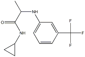 N-cyclopropyl-2-{[3-(trifluoromethyl)phenyl]amino}propanamide Structure